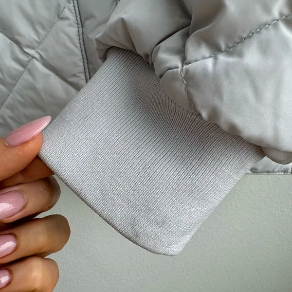 NWT Aritzia TNA Archive Quilted Premium Goose Down Gray Chrome Coat Size XS - Image 6