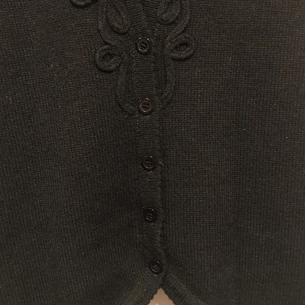 Koret Vintage Black Knit Wool Sweater Vest - Image 4