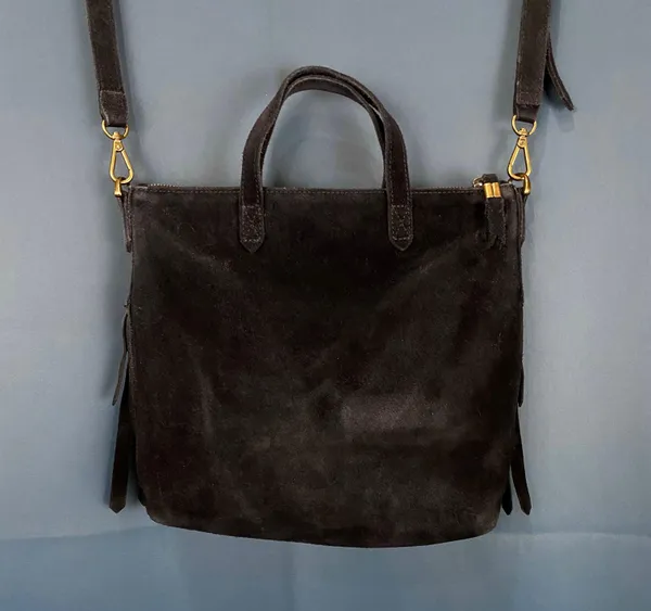 Madewell Transport Suede Fringe Crossbody Bag - Image 6