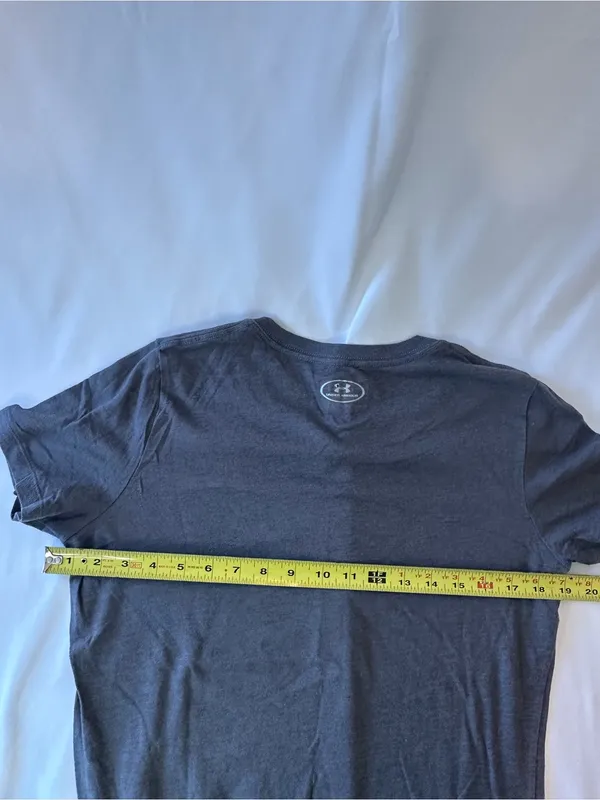 Under Armour Women's Charcoal V-Neck Tee with Lime Logo - Image 5