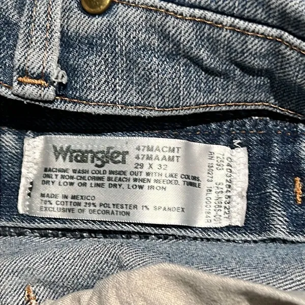 Vintage style wrangler‎ cut off denim shorts medium wash - Image 6