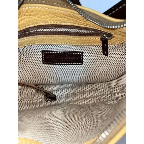 Dooney & Bourke Hobo All-Weather Leather AWL‎ Purse Shoulder Bag Yellow - Image 9