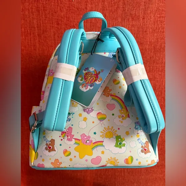 NWT Genuine Loungefly Care Bear 40th Anniversary Rainbow Mini Backpack - Image 3
