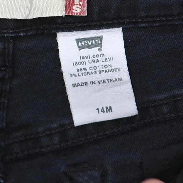 Levi's Womens Vintage Y2K 512 Slim Fit Tapered Leg Jeans Black Wash 14M - Image 7
