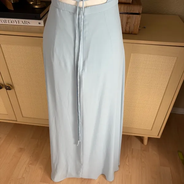 FAME and partners Dusty Blue Open‎ Back Maxi Dress Size 2 Prom Bridesmaid - Image 4