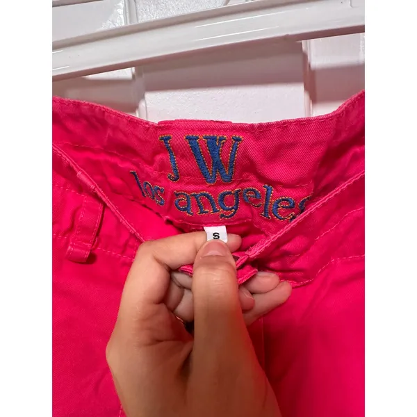 Vintage Johnny Was Embroidered Pink Wide Leg Pants Size Small - Image 4