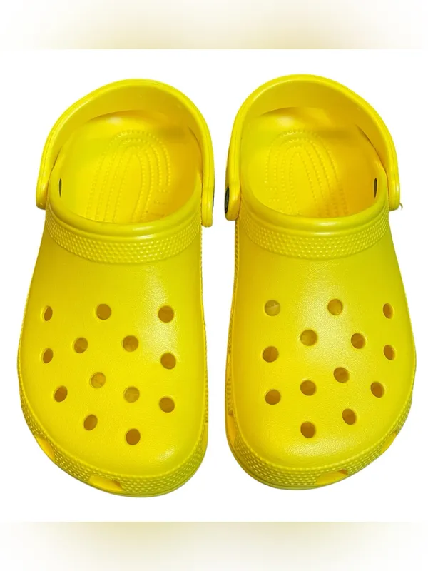 Crocs Classic Clogs Slip On Shoes Yellow Lemon Size 5 Men 7 Women - Image 7