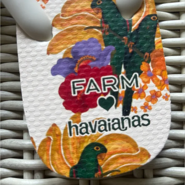 Farm‎ Rio Banana Nest Havaianas Sandals size 11/12 boho vacation beach travel - Image 10