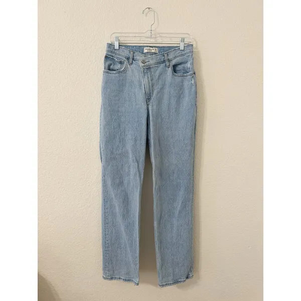 Abercrombie & Fitch The '90s Ultra High Rise Crossover Waist Straight Jeans 28 - Image 2