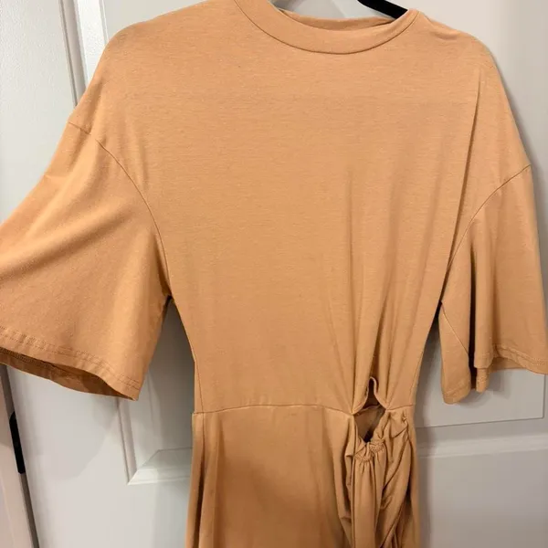 Bodycon dress with Cutout Tan Size XS - Image 6