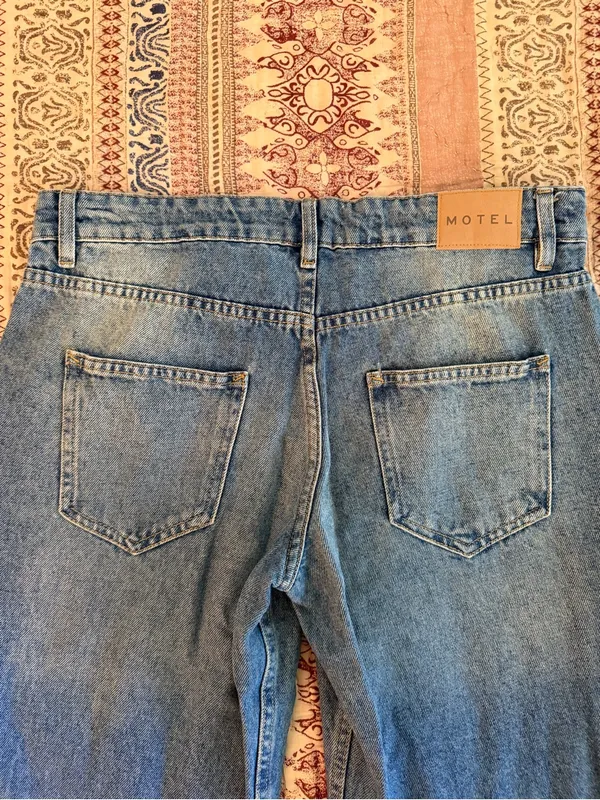 Motel Rocks medium wash wide-leg jeans - Image 3