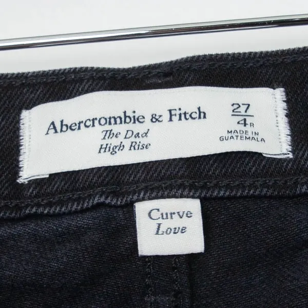 Abercrombie & Fitch Womens Curve Love The Dad Rise Denim Jeans Size 27 V Waist‎ - Image 5