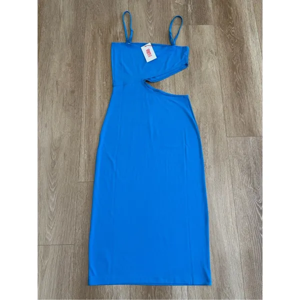Solid and Striped Cameron Cut Out Midi Dress Blue Size Small MSRP $228 - Image 6