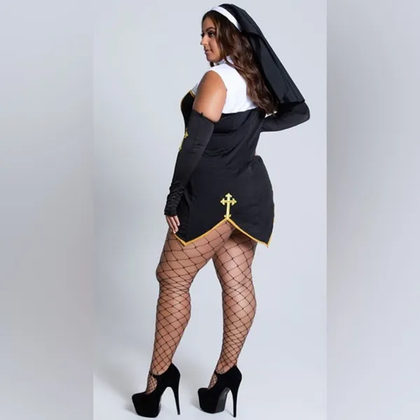 NEW Music Legs Bad Habit Nun Plus Size Halloween Costume Size 1X/2X - Image 3
