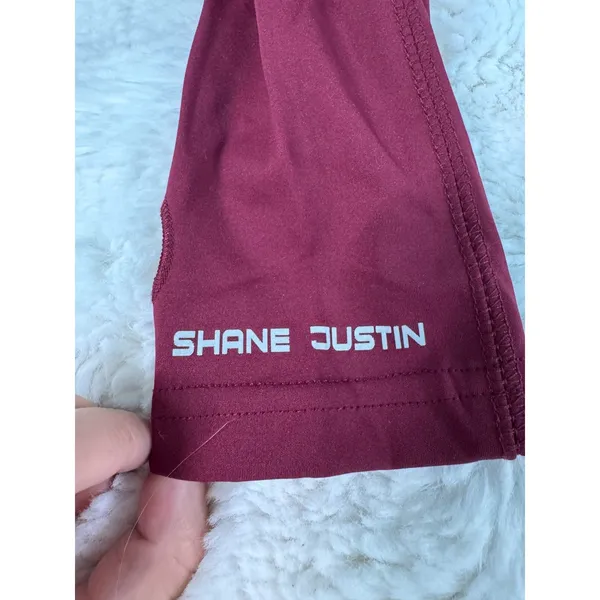 Shane Justin Burgundy Long Sleeve Performance Bodysuit NWT - Image 3