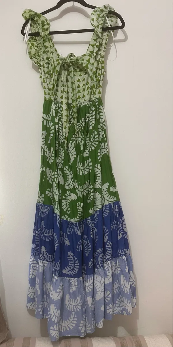 Suggested Title: AQUA x Studio 189 Boho Tiered Open Back Maxi Dress - Image 3