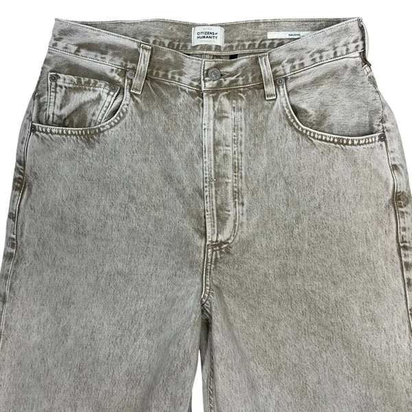 Citizens‎ of Humanity Gaucho Wide Leg Jeans 31 Ponytail Tan Button Fly Retro USA - Image 6