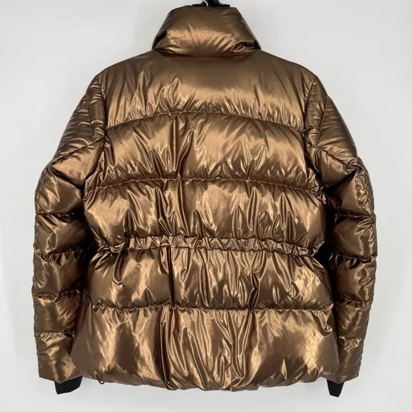 Athleta Lofty Down Puffer Jacket Size Small Bronze Metallic Winter Coat Gorpcore - Image 7