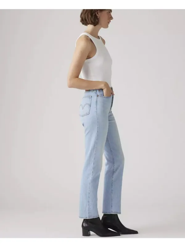 New Levi's Premium 28x28 Wedgie Straight Ankle Women's Jeans Fully Baked Light - Image 4
