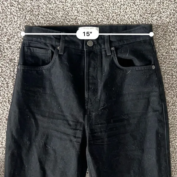 Reformation Rowe Mid Rise Relaxed Straight Jeans – Chic Black Sustainable - 27 - Image 8