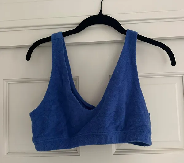 Aerie Offline Blue Terry Sports Bra - Image 2