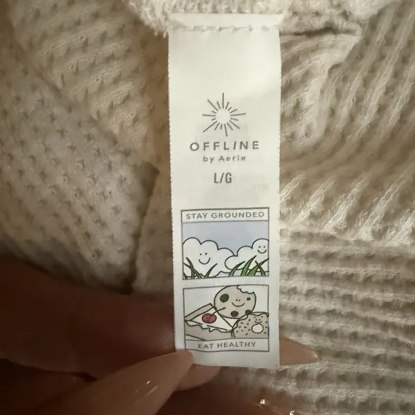 Offline by Aerie Waffle Oversized Top L Lounge Beach‎ Travel Comfort Stretch - Image 8