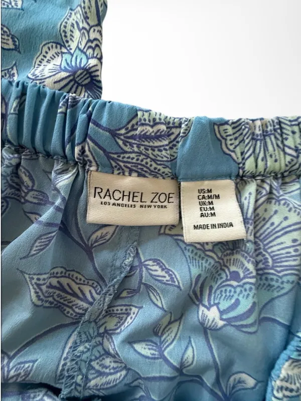 Rachel Zoe Light Blue Floral Short Pajama Set - Image 7