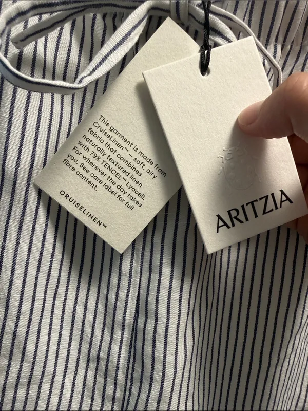 Aritzia The Lodge Pant Cruiselinen Striped Wide Leg XL NWT - Image 5