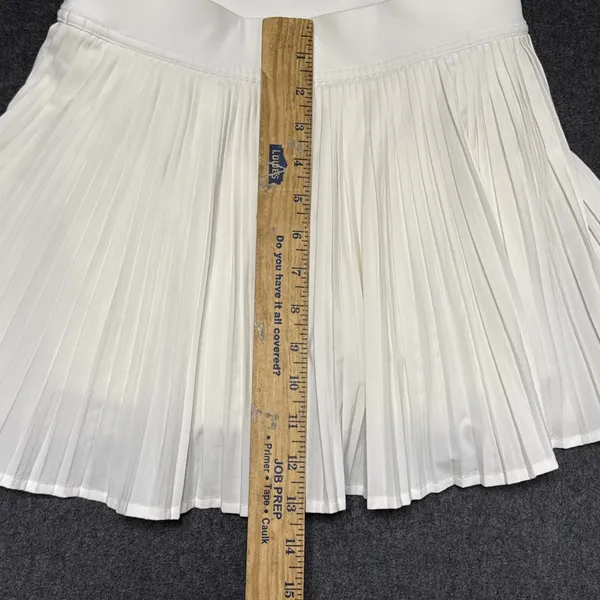 Lululemon Tiered Pleats Tennis Skirt Sz 4 White High Rise Skorts Athletic Shorts - Image 6