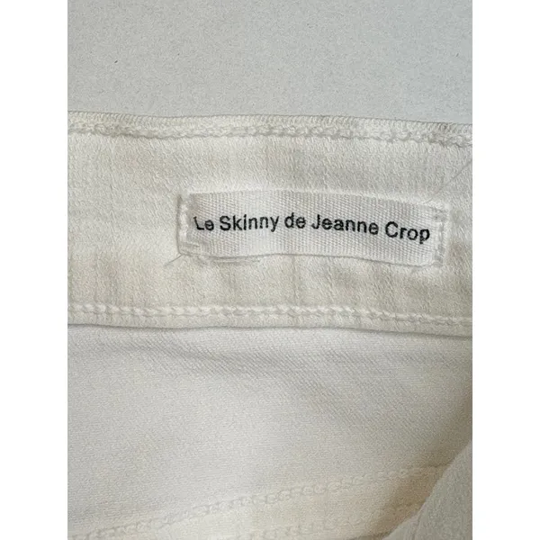 FRAME Le Skinny de Jeanne Crop Jeans Womens Size 26 Blanc White Mid Rise Stretch - Image 7