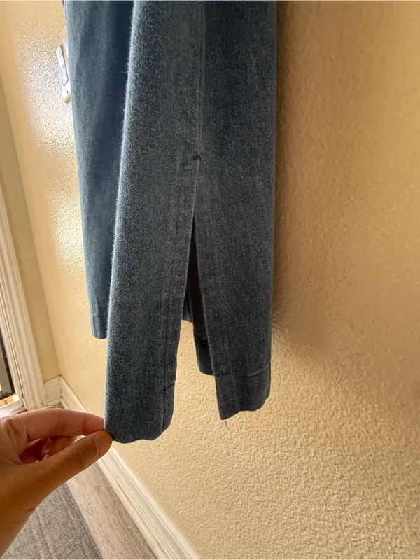 Vintage Blue J. Denim Pinafore Overall Junper Dress - Small - Image 10
