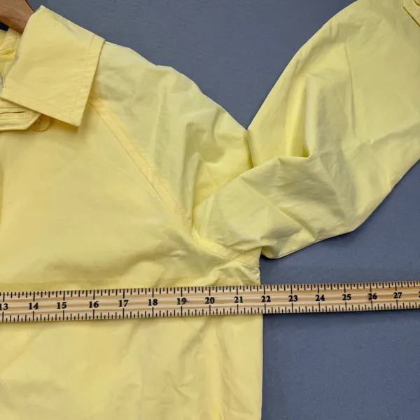 Madewell Yellow Cotton Blend Belted Trench Coat N0885 Womens‎ Size Small NWT - Image 2
