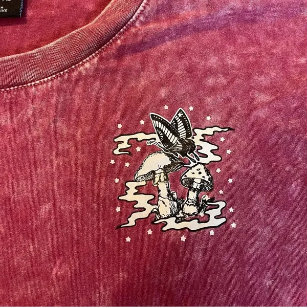 Empyre Zumiez T Shirt | Red Acid Wash Short Sleeve Tee Shirt - Image 7