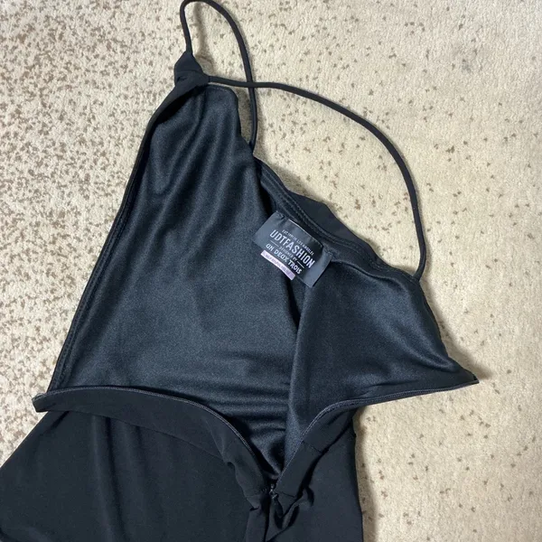 Un Deux Trois Womens Black One Shoulder Wide Leg Jumpsuit K5125 Size‎ S - Image 6