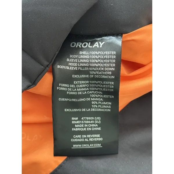 Orolay Thickened Coat‎ Size XS Black Puffer Winter Jacket 700+ Duck Down Fill - Image 7
