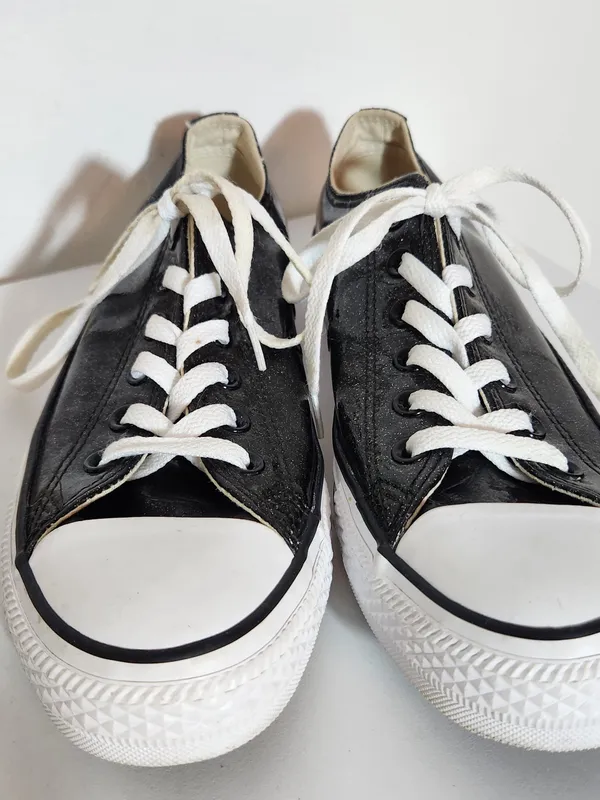 Converse Black Glitter Sparkle Sneakers Size 9.5 - Image 4