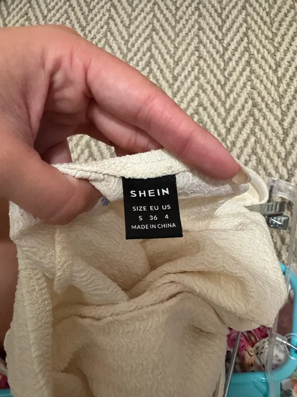 SheIn Strapless Cream Top - Image 3