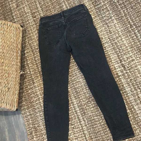 Abercrombie & Fitch The Skinny High Rise Black Denim Jean Size 28/6 - Image 8