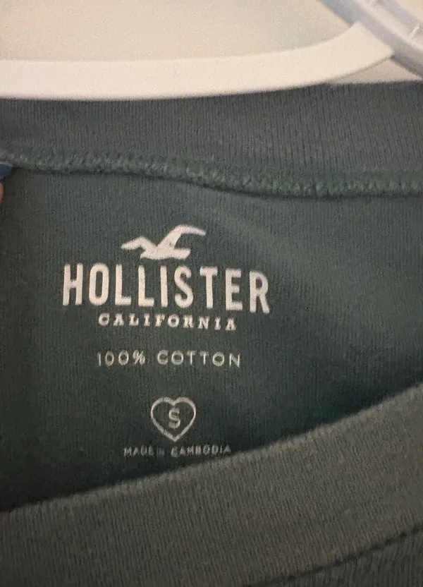 Hollister Green Cotton Men’s Tshirt - Image 3