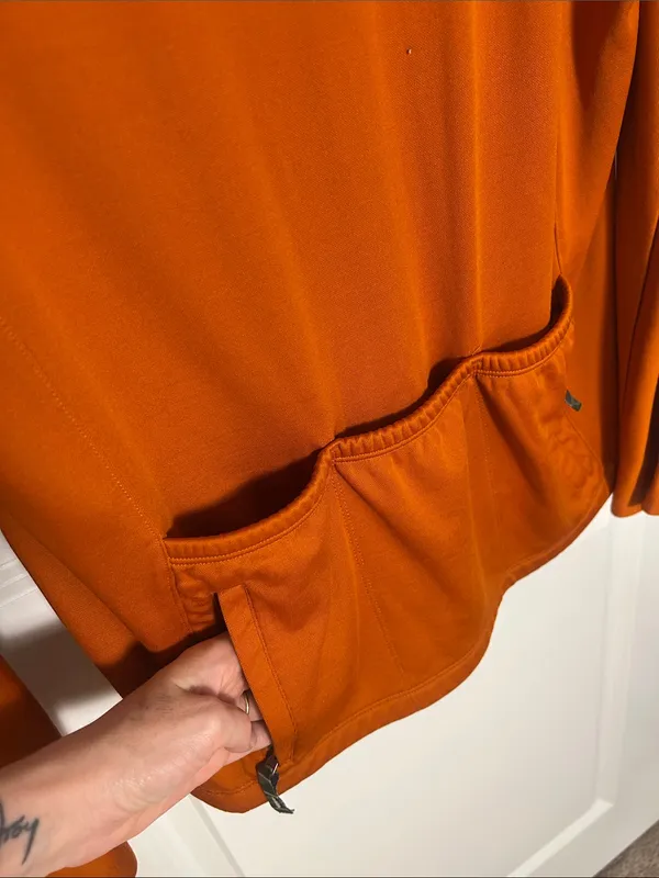 Women's Cycling Zip Jacket in Rust Orange Size L - Image 5