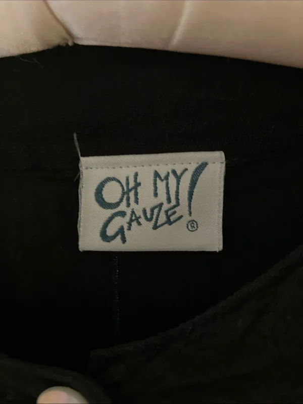 Oh My Gauze Black Oversized Button Down Shirt Size 2 Size M - Image 3