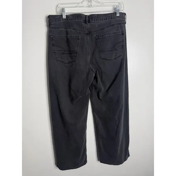 American Eagle‎ Low Rise Skater Jean Washed Black 10 Short Streetwear - Image 2
