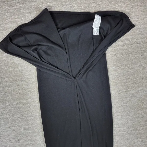 DAZY Shein Ribbed Maxi Dress Small Black Racerback Sleeveless Back Slit Bodycon - Image 15