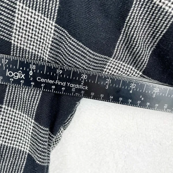 Madewell Navy Plaid‎ Long Sleeve Casual Blouse Size Medium - Image 3