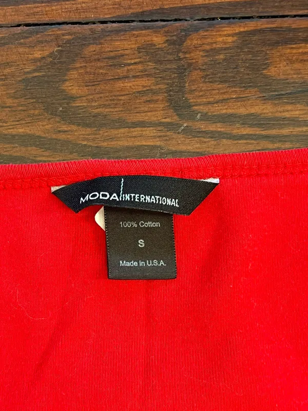 Moda Red Square Neck Sleeveless Top  - Image 6