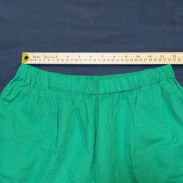Commense Oversized Linen Tied Two Piece Pants Set in Green Size Small - Image 5