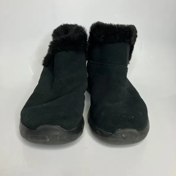 Skechers on‎ the go Joy black suede ankle boots faux fur lined women's size 7 - Image 2