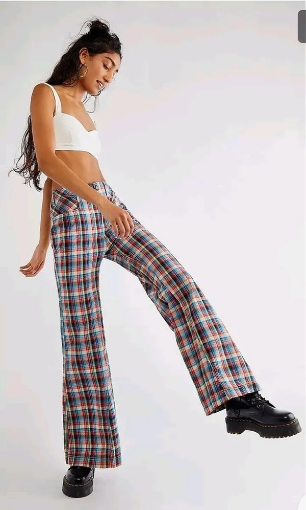 Free People Women’s Cristina Low-Rise Flare Pants A12 - Image 2