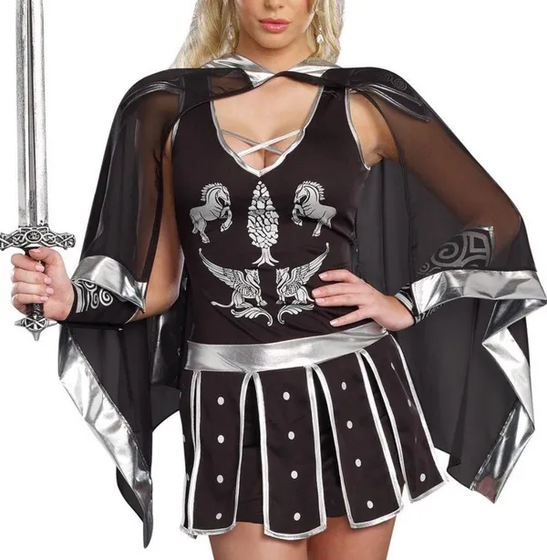 SALE🌟Glorious Gladiator Women’s Costume medium Black - Image 5