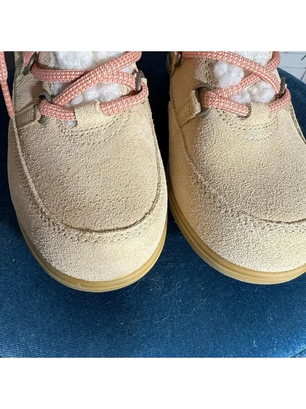 NWT Sorel Elvie cozy lace up Ankle boot waterproof tan suede sherpa booties sz 8 - Image 10